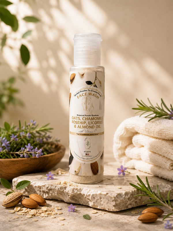 Herbal Powder-to-Creamy Foam Face Wash