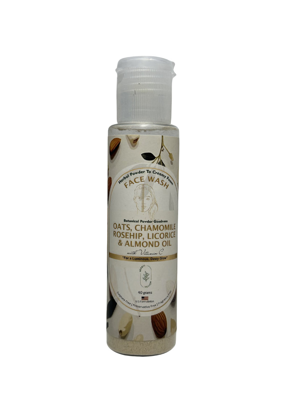 Herbal Powder-to-Creamy Foam Face Wash