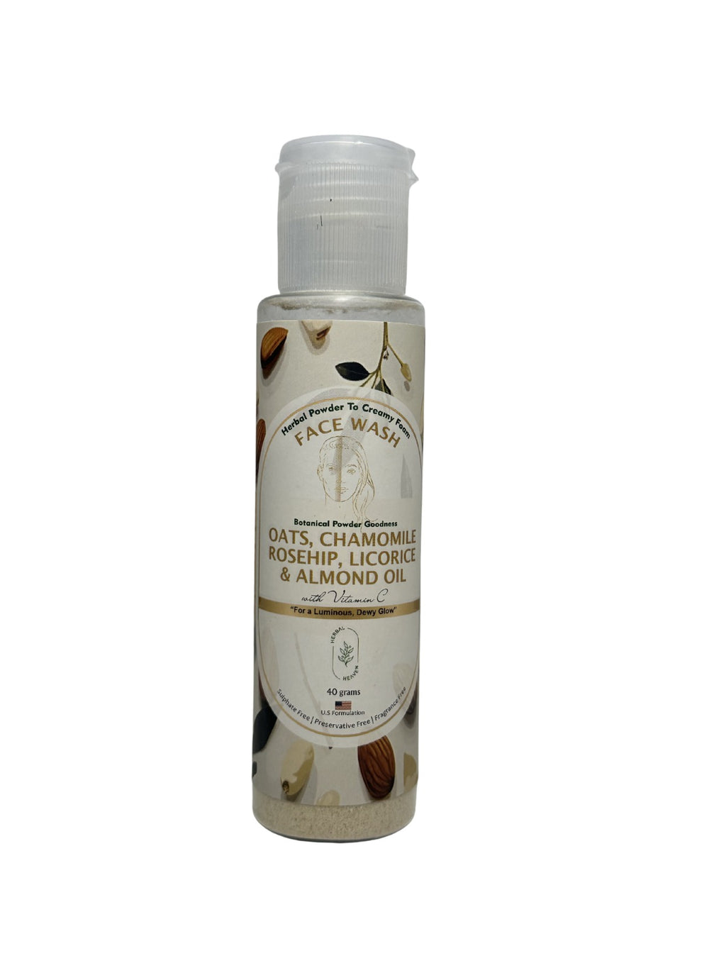 Herbal Powder-to-Creamy Foam Face Wash