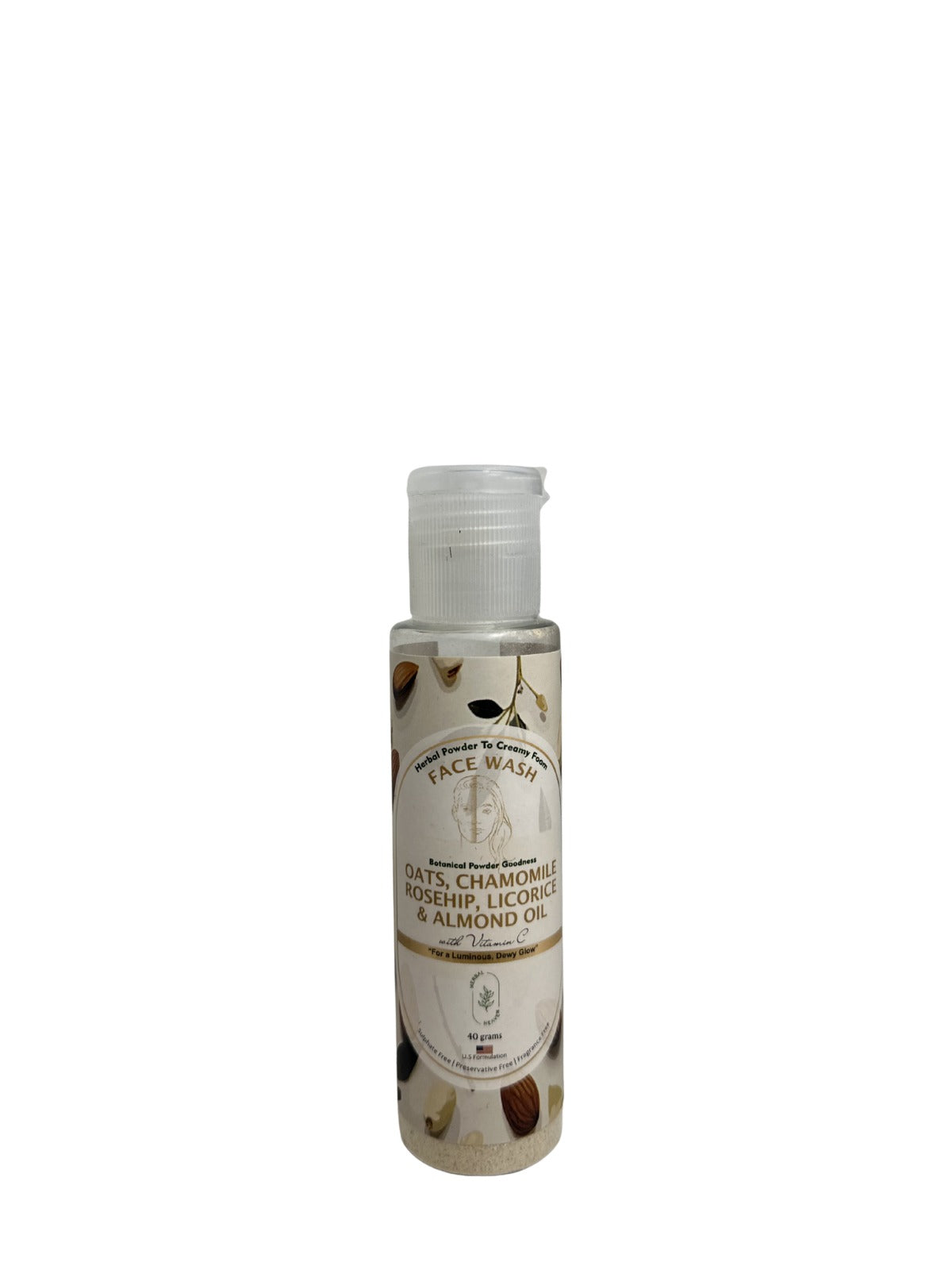 Herbal Powder-to-Creamy Foam Face Wash