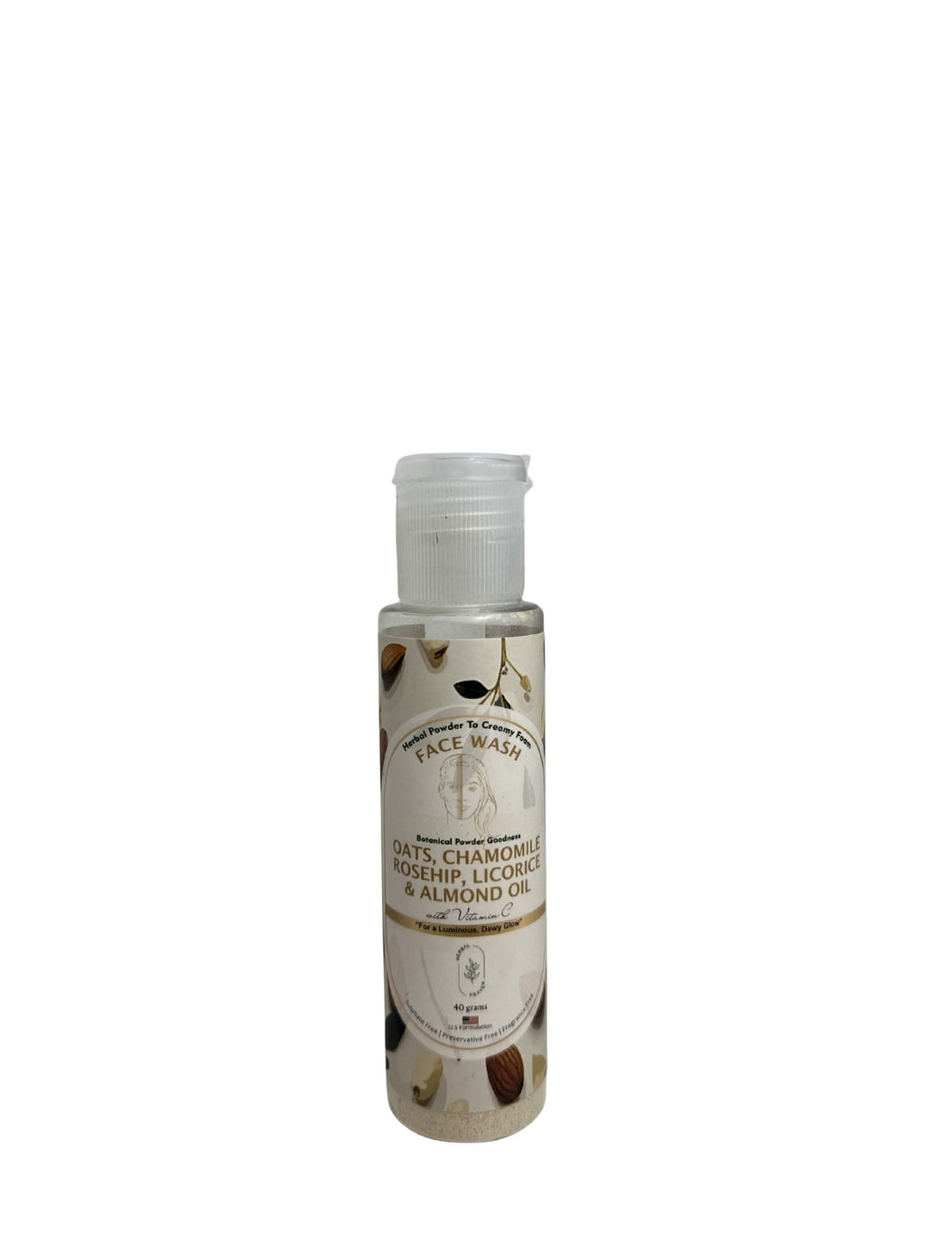 Herbal Powder-to-Creamy Foam Face Wash